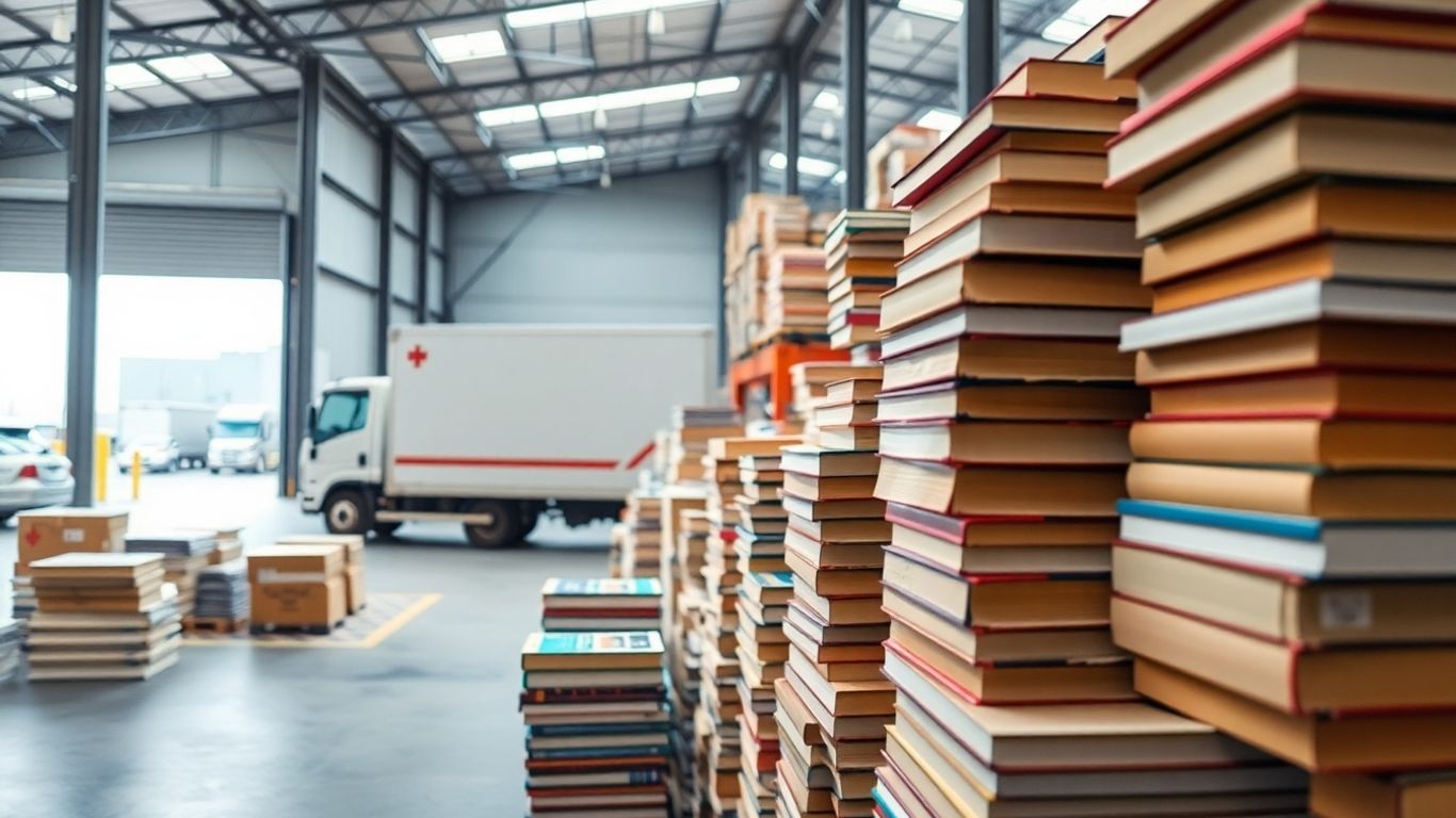 Bücher im Lager und Versand für Online-Buchhändler.