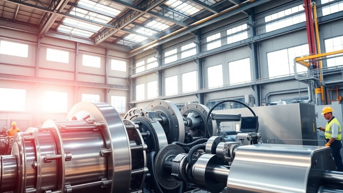 Industrielle Produktionsanlage mit Maschinen