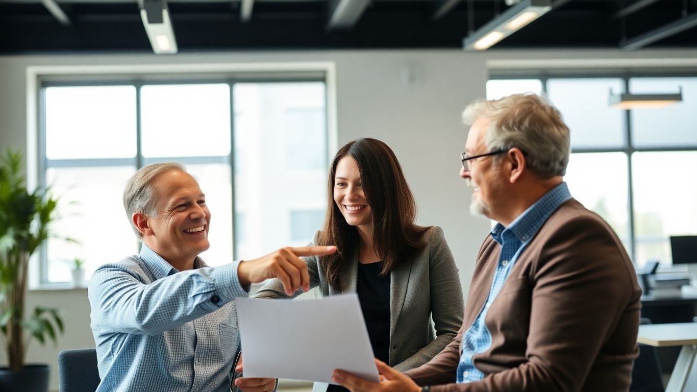 Lächelnder Zahnarzt in heller Praxis.