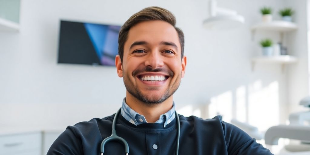Lächeln im modernen Behandlungszimmer