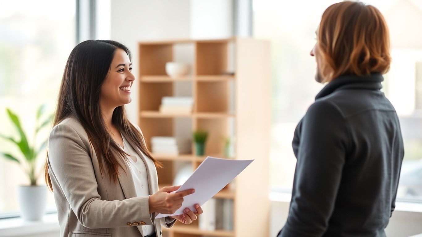 Versicherungsberater und Kunde im Gespräch