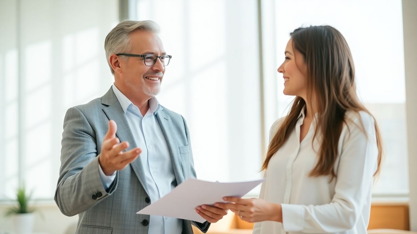 Berufsunfähigkeitsversicherung Gespräch im Büro