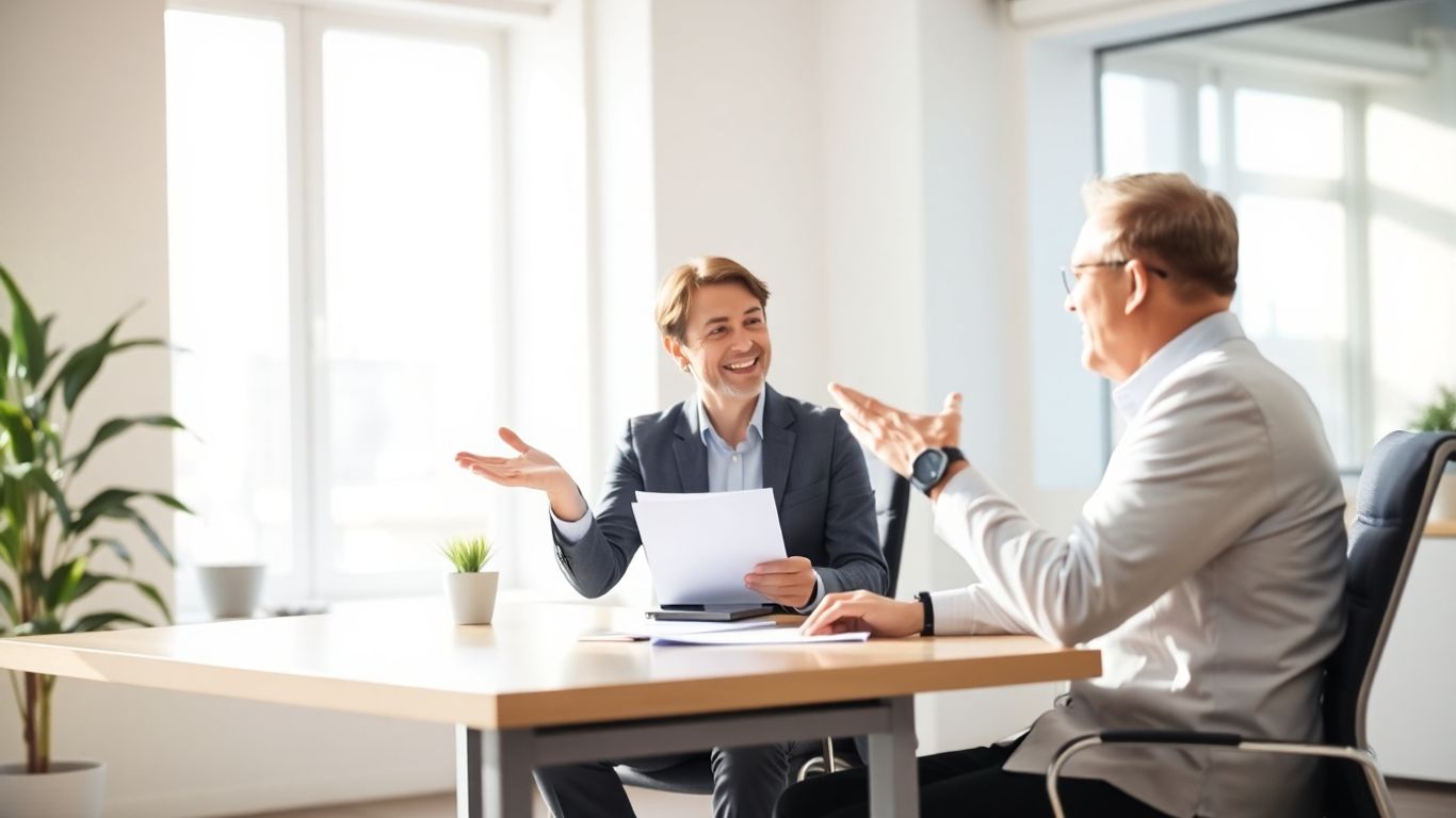 Beratung zur Berufsunfähigkeitsversicherung im Büro