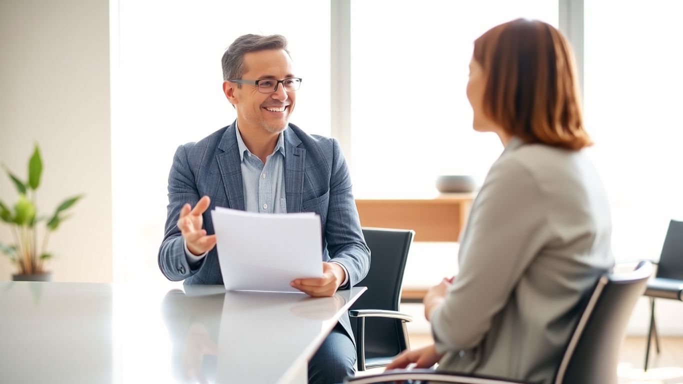 Beratung zur Berufsunfähigkeitsversicherung im Büro