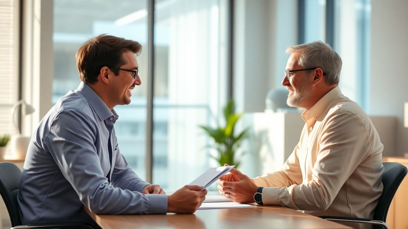 Beratung zur Berufsunfähigkeitsversicherung im Büro