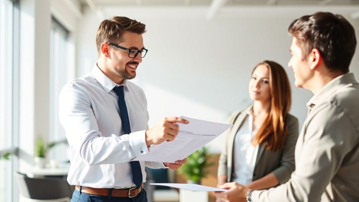 Versicherungsberater und Kunde im Gespräch