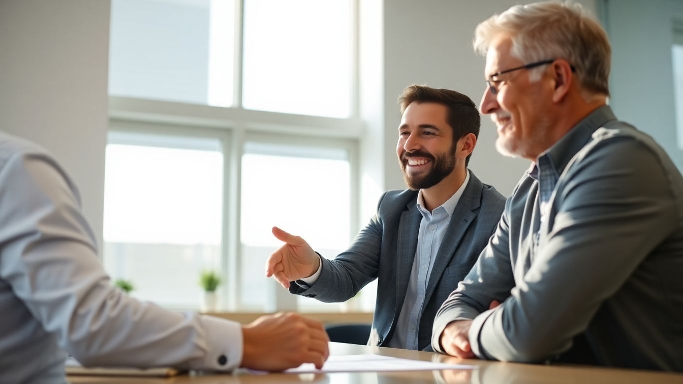 Beratung über Berufsunfähigkeitsversicherung im Büro