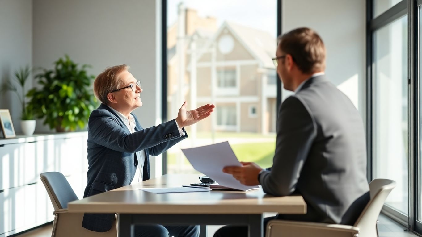 Berater und Selbstständiger im Gespräch im Büro