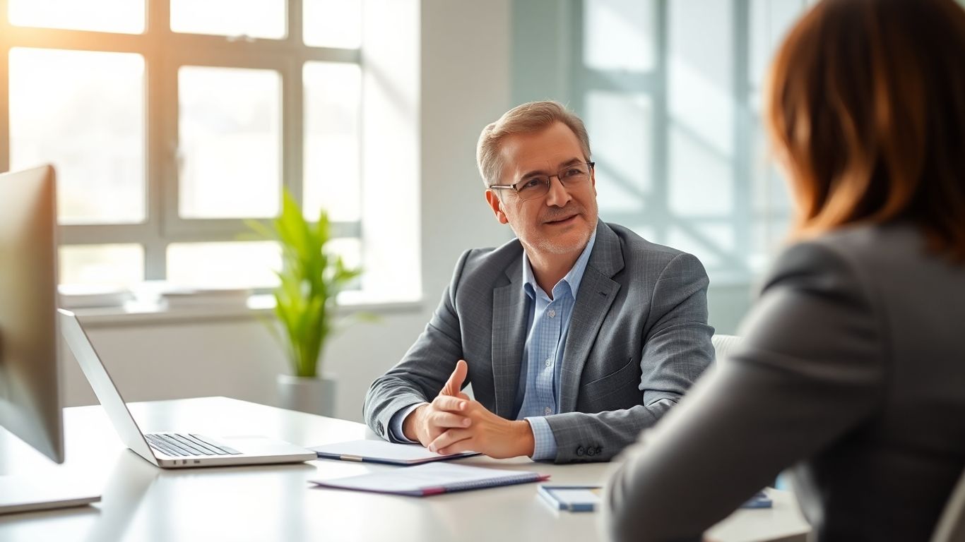 Beratung zur Berufsunfähigkeitsversicherung im Büro