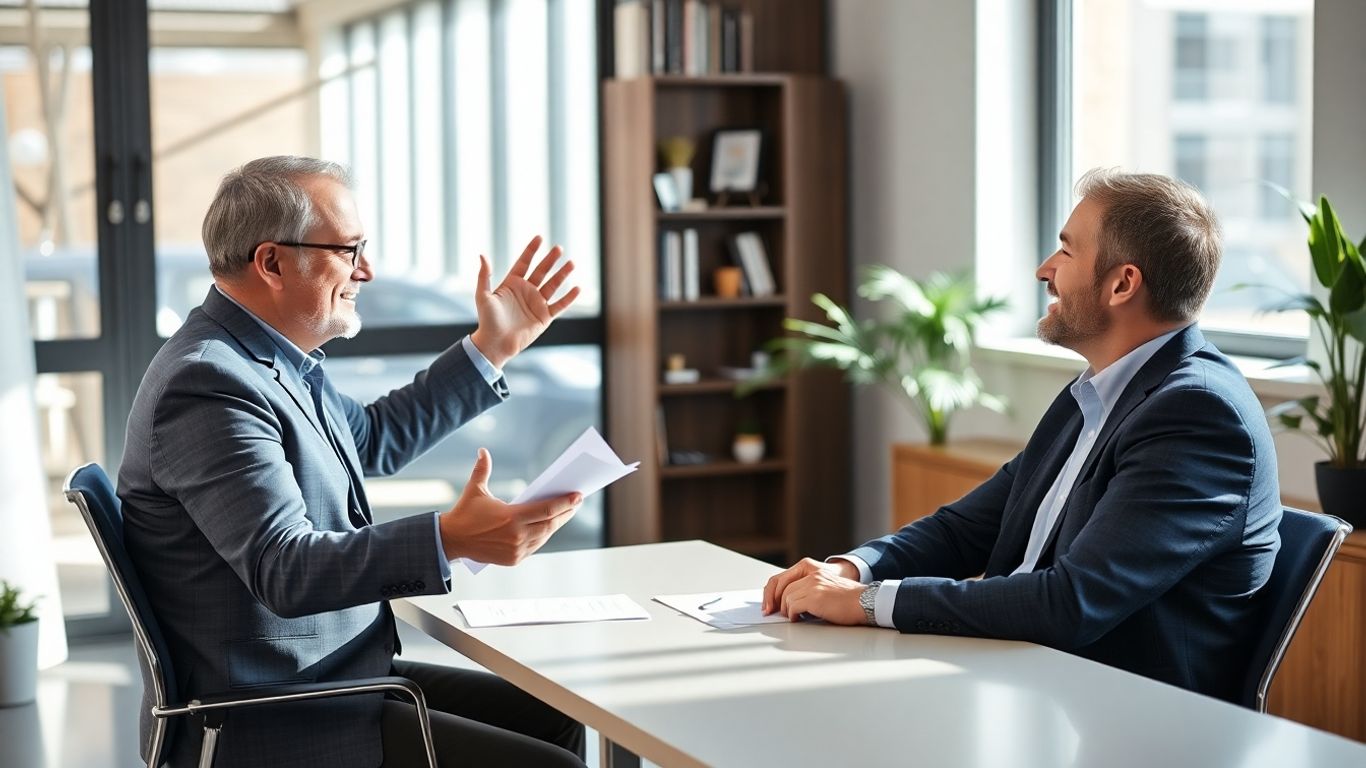 Beratung zur Berufsunfähigkeitsversicherung im Büro