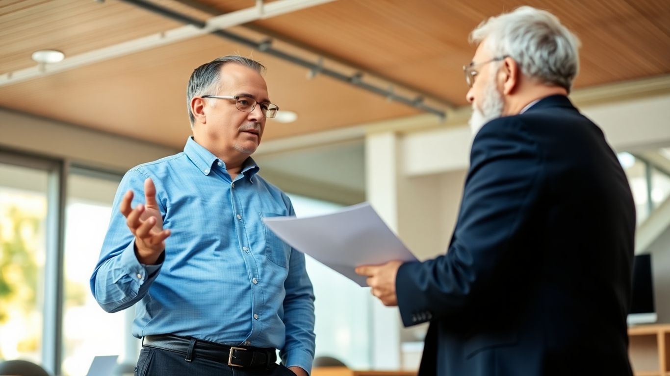 Berater und Kunde im Gespräch über BU-Versicherung