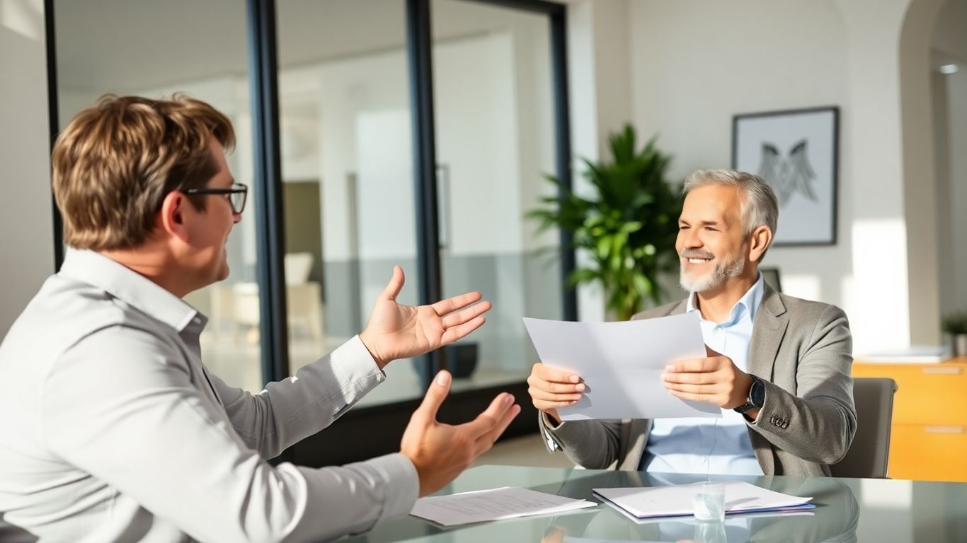 Beratung zur Berufsunfähigkeitsversicherung im Büro