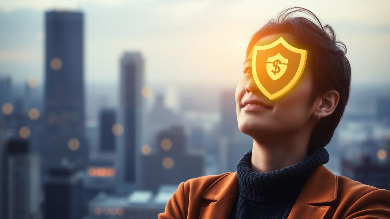 Person schützt sich vor finanziellen Risiken mit BU Versicherung.