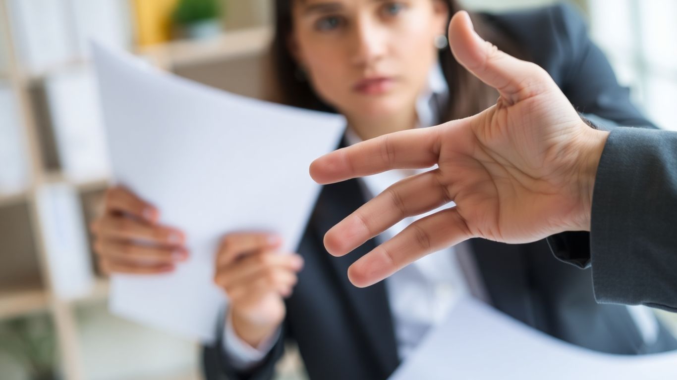 Person erhält Unterstützung bei wichtigen Dokumenten