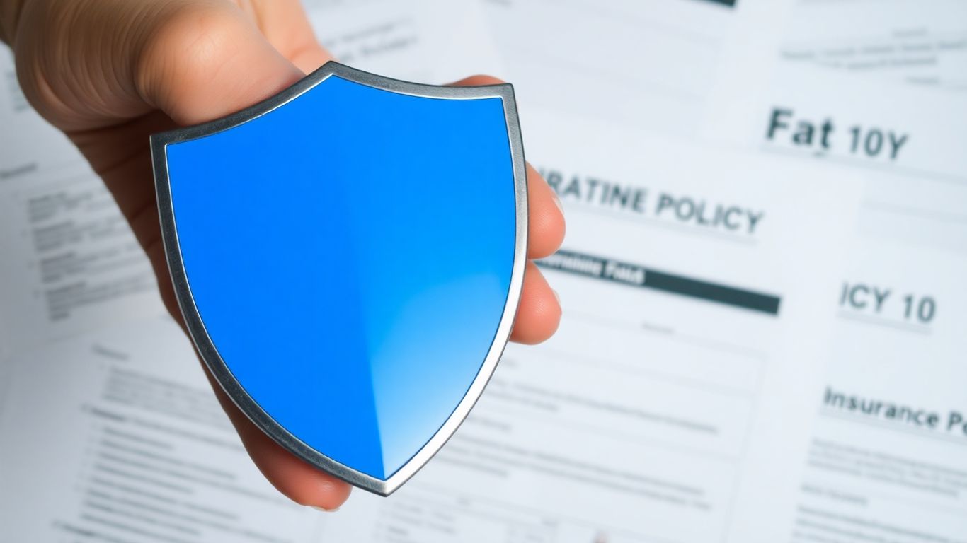 Schutzschild hält Versicherungspolice