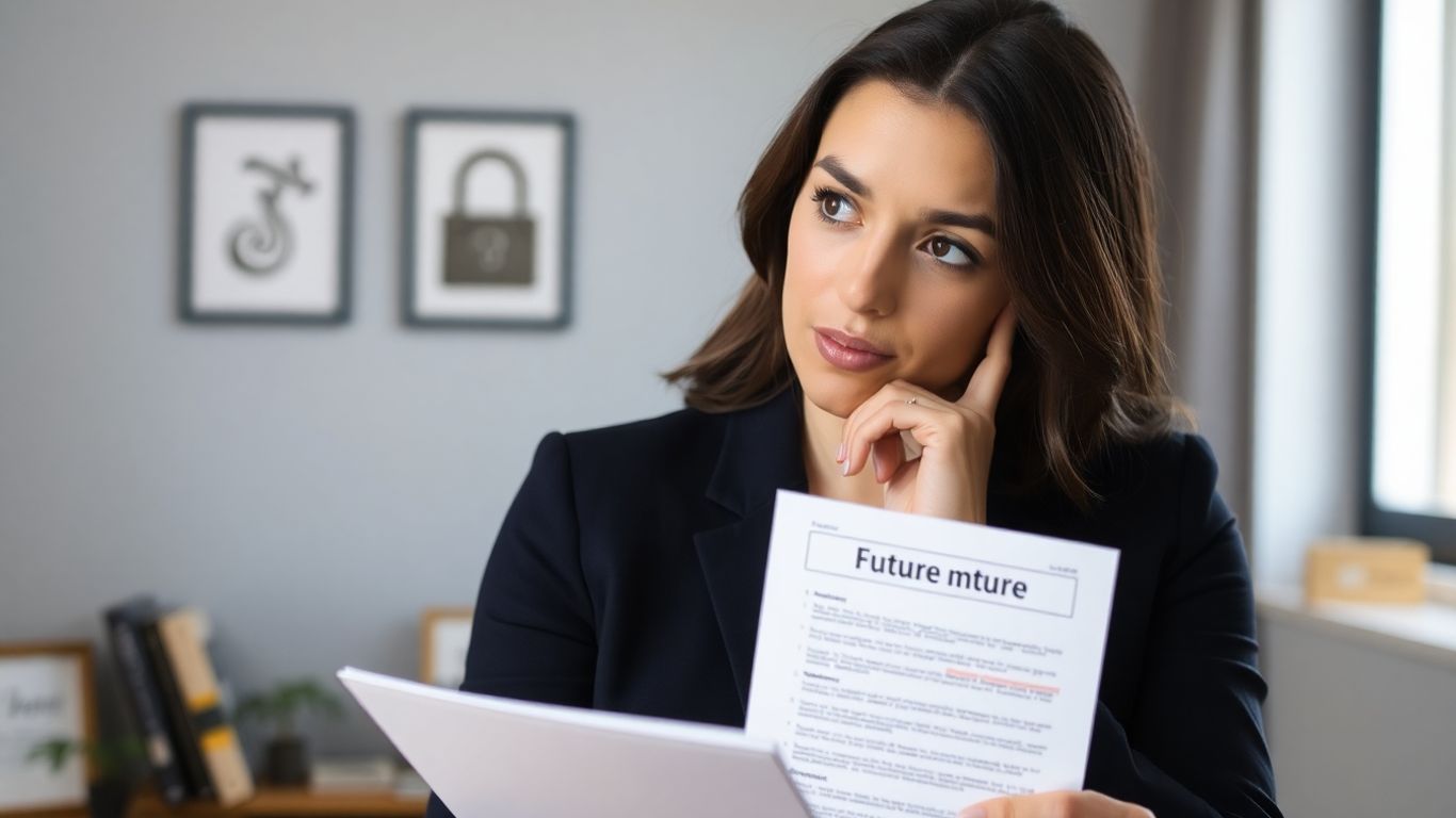 Person plant finanzielle Absicherung für die Zukunft.