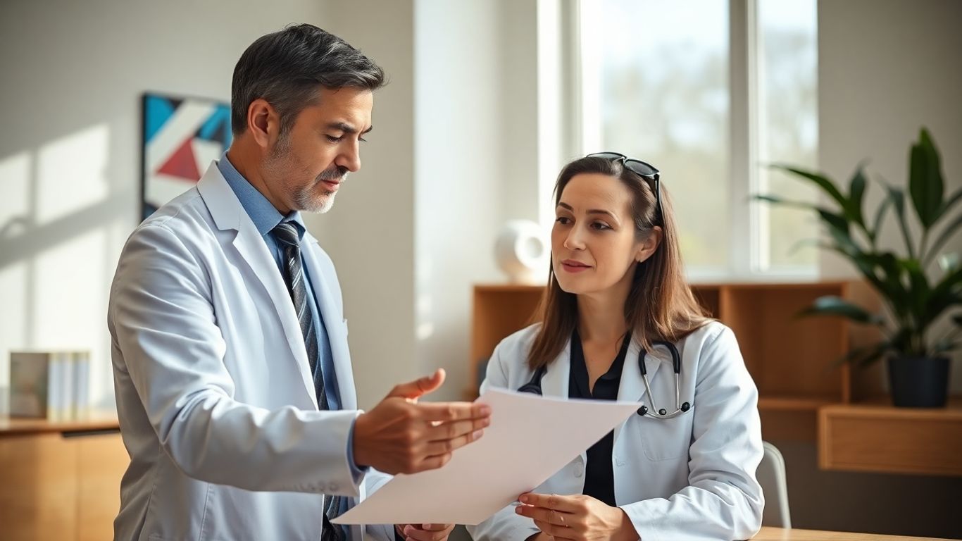 Arzt und Berater im Gespräch über Berufsunfähigkeit