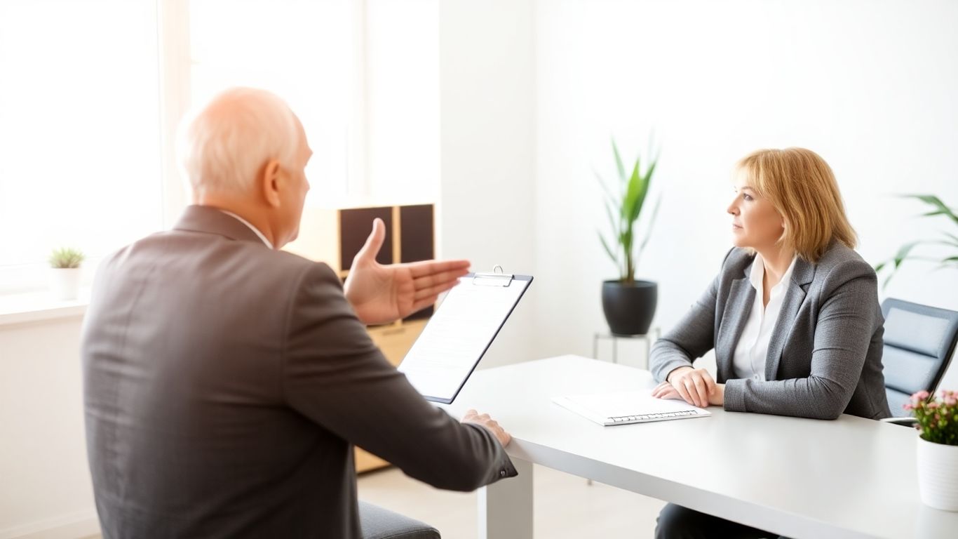 Beratung zur Berufsunfähigkeitsversicherung im Büro