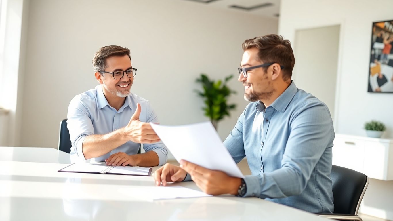Beratung zur Berufsunfähigkeitsversicherung im Büro
