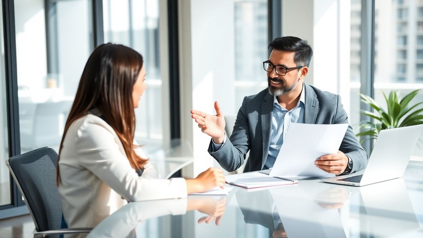 Beratung zur Berufsunfähigkeitsversicherung im Büro