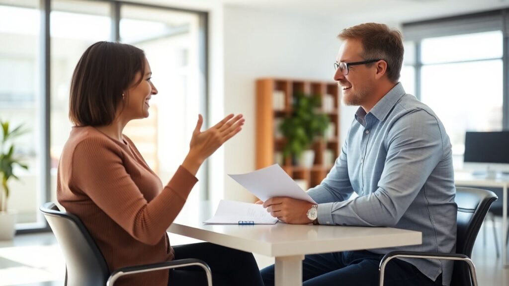 Beratung zur Berufsunfähigkeitsversicherung im Büro
