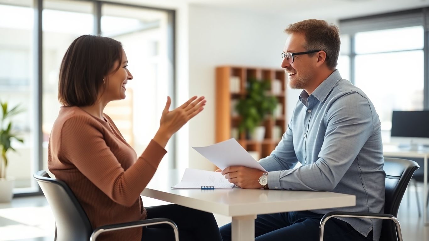 Beratung zur Berufsunfähigkeitsversicherung im Büro