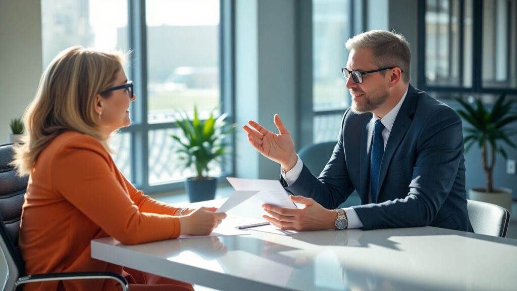 Beratung zur Berufsunfähigkeitsversicherung im Büro
