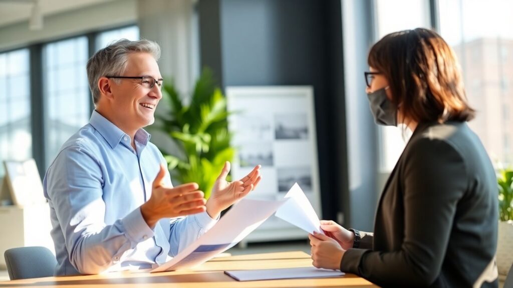 Beratung zur Berufsunfähigkeitsversicherung im Büro