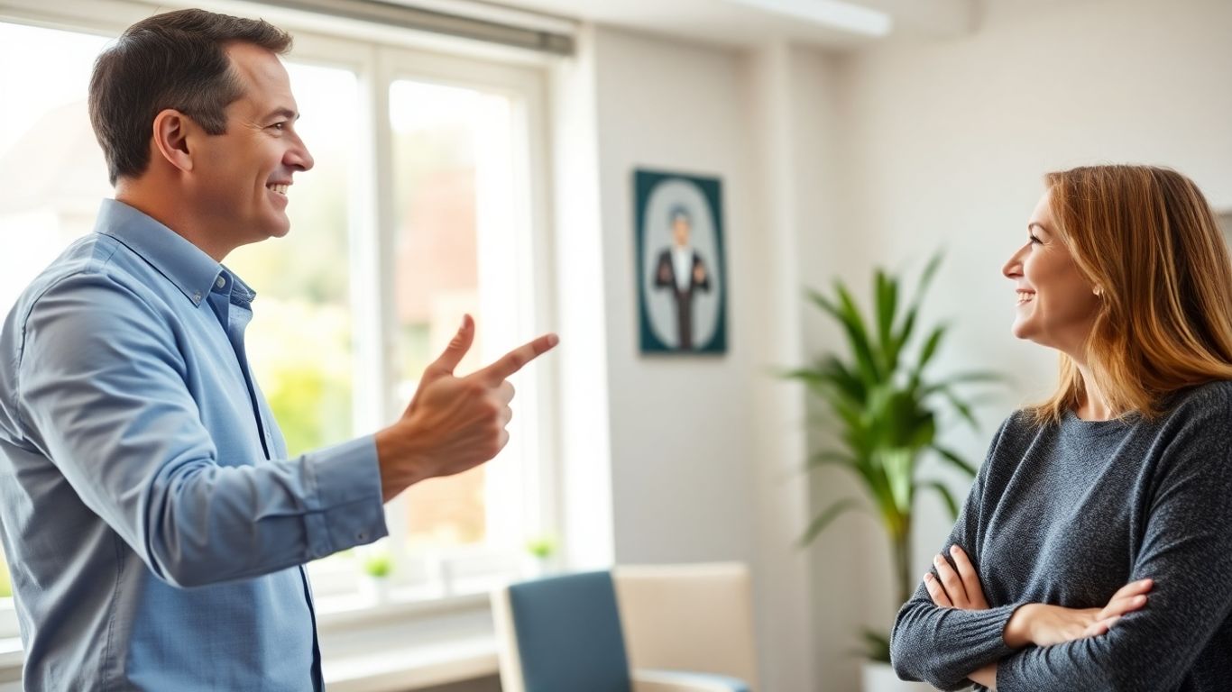 Versicherungsberater und Kunde im Gespräch im Büro