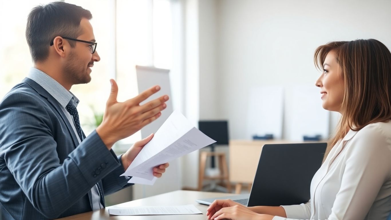 Berater und Kunde im Gespräch über Berufsunfähigkeit