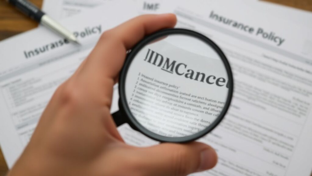 Lupe über Versicherungsdokumenten, seriöse Anbieter erkennen
