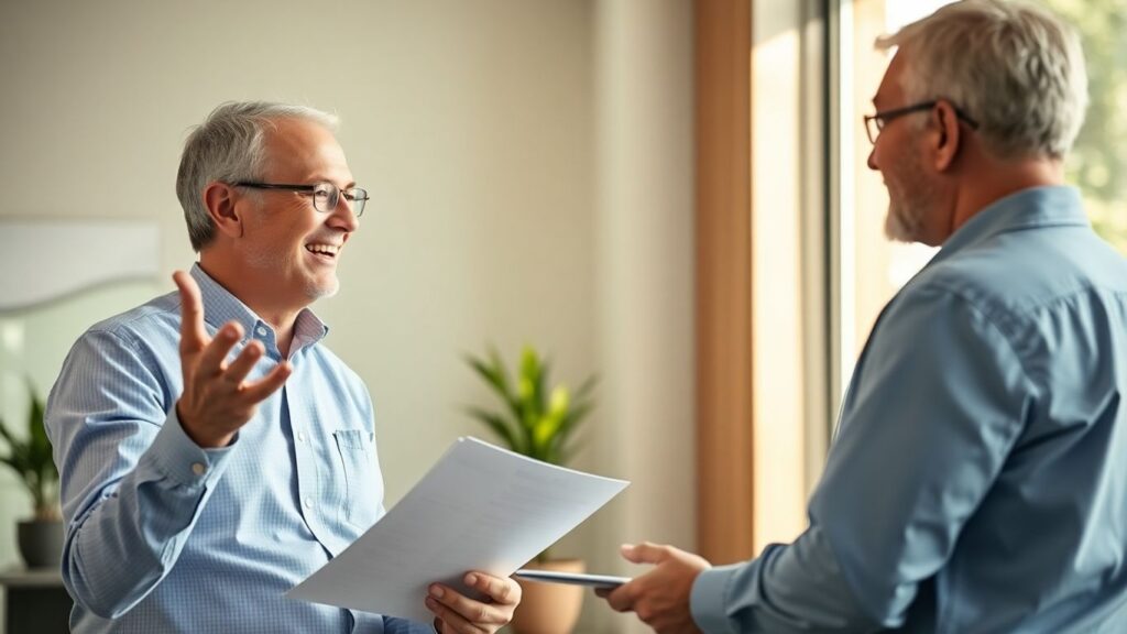 Beratung zur Berufsunfähigkeitsversicherung im Büro