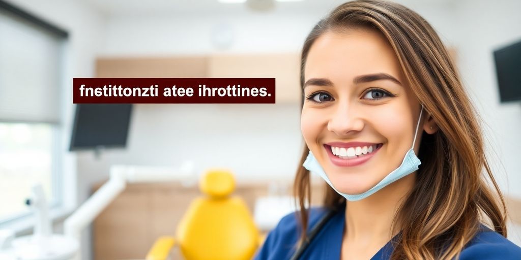 Lächelnder Zahnarzt in heller Praxis