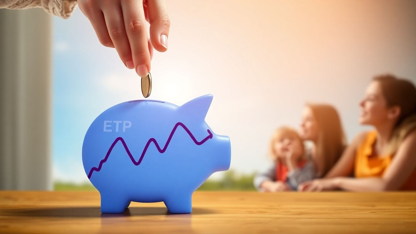 Kind legt Münze in Sparschwein für finanzielle Zukunft