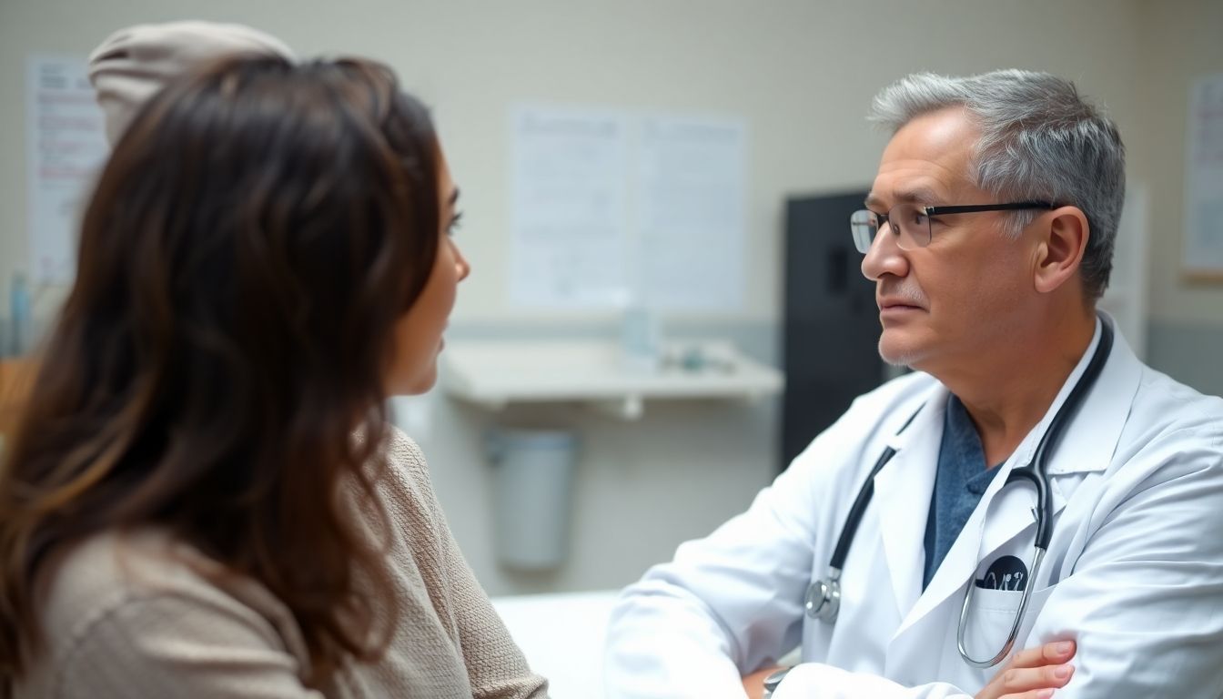 Mpox: Doctor consulting with a patient about Mpox symptoms.