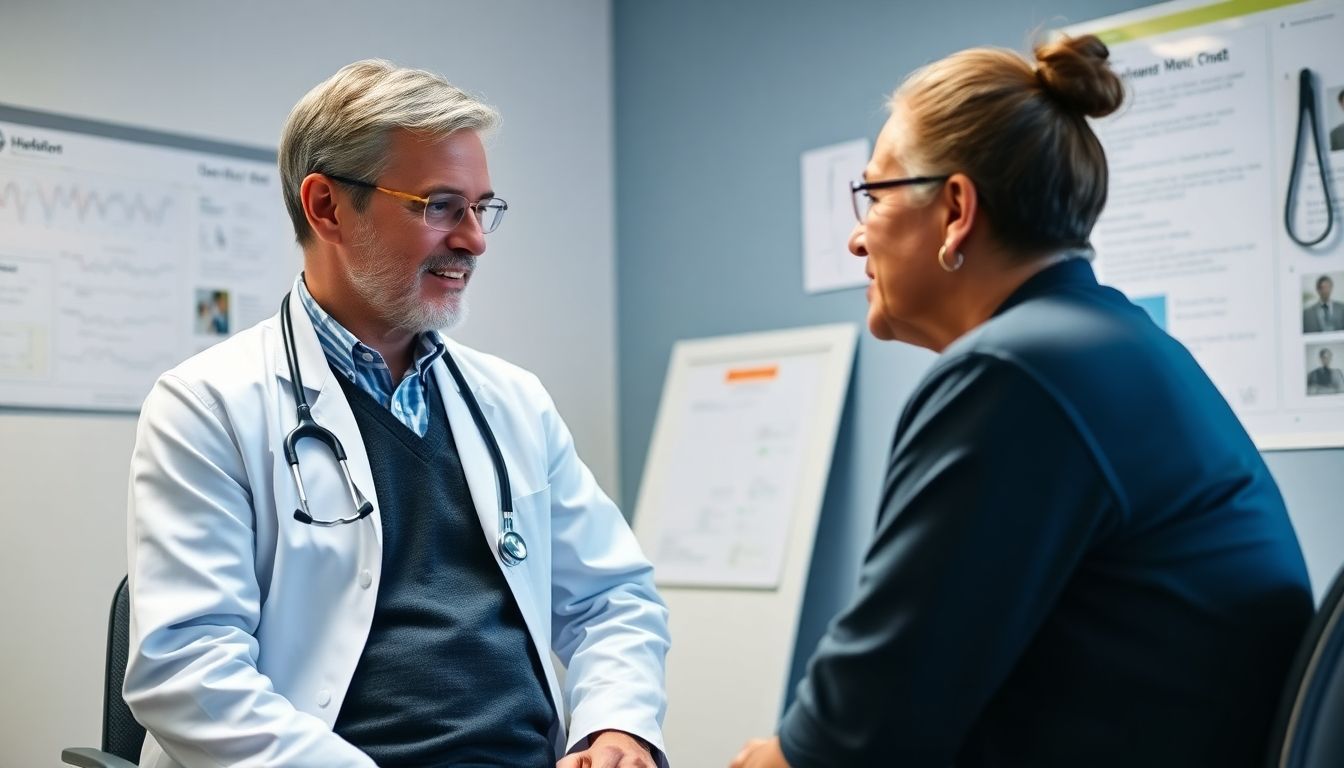 Morbus Osler und andere Erkrankungen: Doctor consulting with a patient about Morbus Osler.