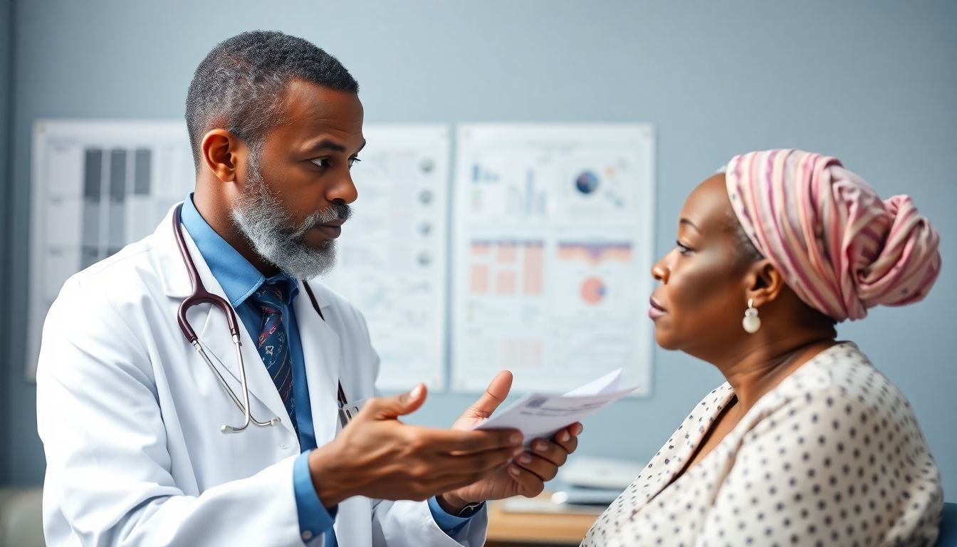 Doctor consulting a patient about Mpox.