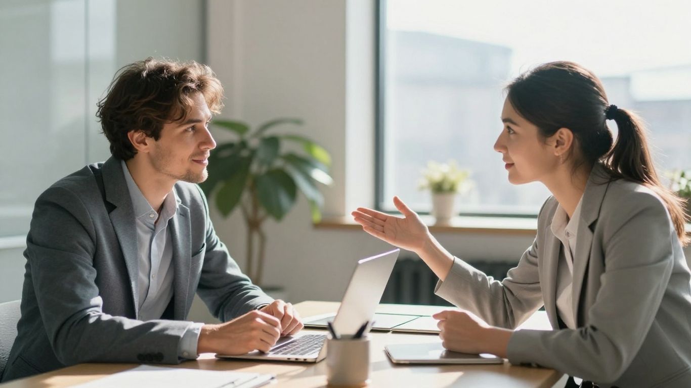 Beratung im Büro über BU-Rente