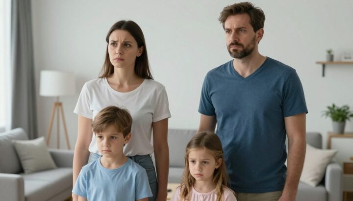 Family looking worried about healthcare reform changes.