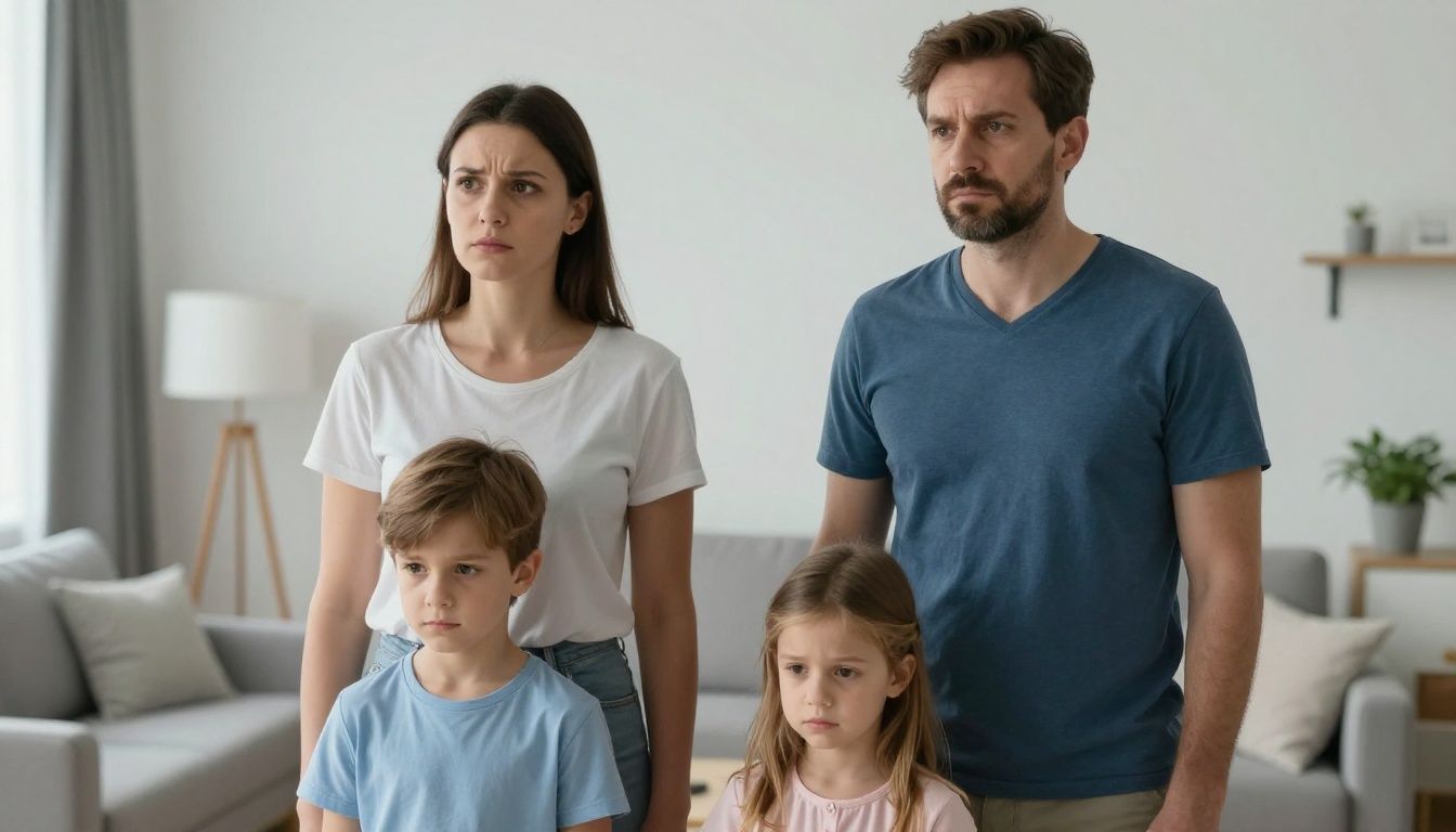 Family looking worried about healthcare reform changes.