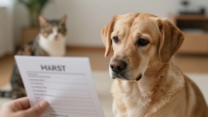 Haustierbesitzer besorgt über Arztrechnung mit Hund und Katze