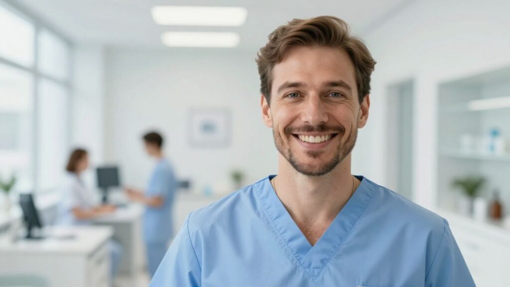 Osteopathie Behandlung in heller Praxis