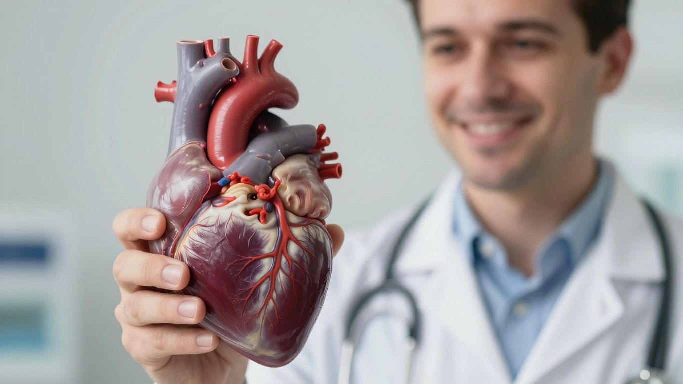 Arzt untersucht Herz mit Ultraschallgerät