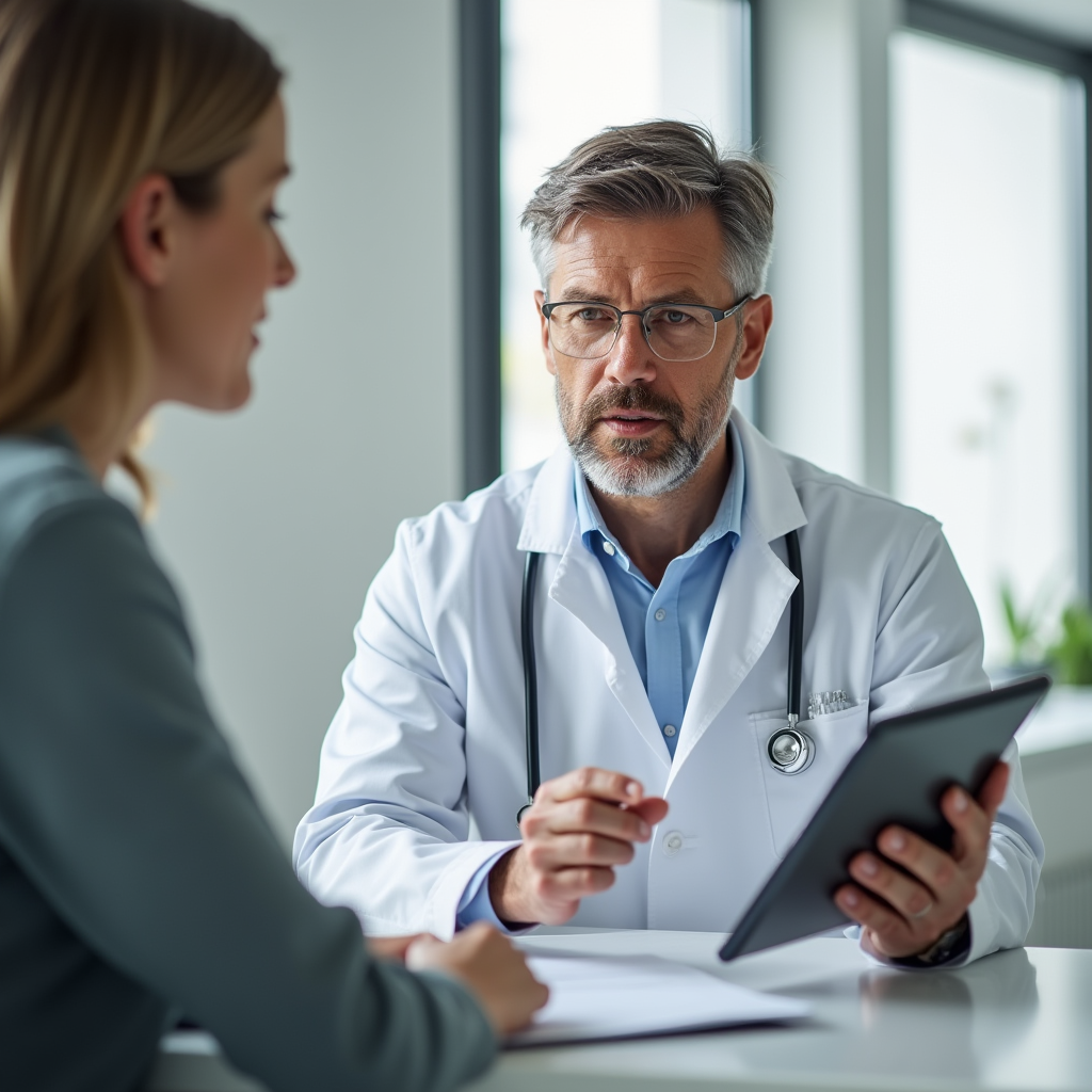 Laptop mit digitalen Gesundheitsanwendungen auf dem Bildschirm